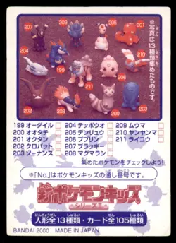 2000 Pokemon Bandai Kids Card Mareep Japanese #172 - Image 2