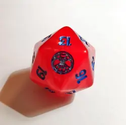 2025 Magic The Gathering Spider-Man Oversized D20 Spin Down Life Counter TCG Die - Image 1