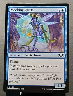MTG #062 MOCKING SPRITE Faerie Rogue common Wilds of Eldraine⚔NM/MT - Image 1