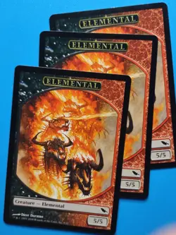 MTG 1x Elemental Token NM Shadowmoor Red Black 5/5 Magic - Image 2