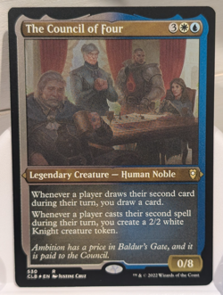 The Council of Four (Foil Etched) #530 (NM) Baldur's Gate CLB Magic MTG - Image 1