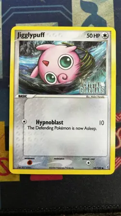 Pokemon TCG EX Crystal Guardians Reverse Holo Stamped Jigglypuff 53/100 NM - Image 1
