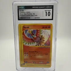 2002 POKEMON BLACK STAR PROMOS POKEMON CENTER NEW YORK #52 HO-OH CGC 10 - Image 1