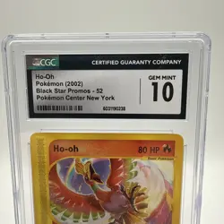 2002 POKEMON BLACK STAR PROMOS POKEMON CENTER NEW YORK #52 HO-OH CGC 10 - Image 2