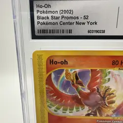 2002 POKEMON BLACK STAR PROMOS POKEMON CENTER NEW YORK #52 HO-OH CGC 10 - Image 4
