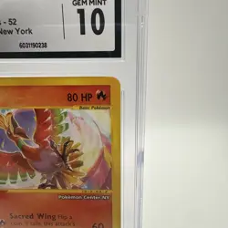2002 POKEMON BLACK STAR PROMOS POKEMON CENTER NEW YORK #52 HO-OH CGC 10 - Image 5