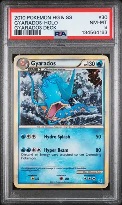 Gyarados Holo 30/123 Heartgold & Soulsilver Gyarados Deck Pokemon PSA 8 - Image 1