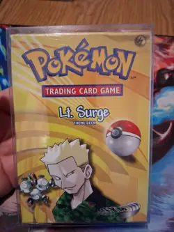 Pokemon - Gym Heroes LT. SURGE Theme Deck Vintage SEALED & In Plastic Protector - Image 1