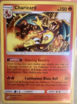Pokemon 2019 Sun & Moon Team Up Charizard 14/181 LP Condition - Image 2