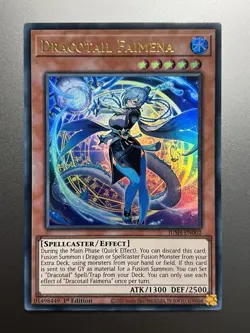 Yugioh - Dracotail Faimena Ultra Rare JUSH-EN002, Near Mint, 1st Edition - Image 1