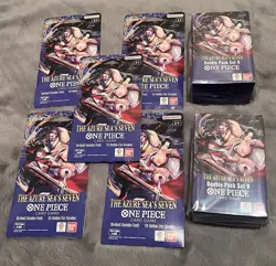 (5) One Piece TCG: The Azure Sea's Seven Sleeved Booster & Double Pack Lot Of(2) - Image 1
