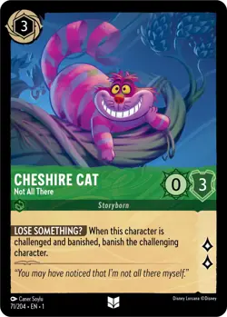 71/204 EN | Cheshire Cat Not All There | Disney Lorcana uncommon card (2023) - Image 1
