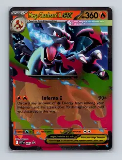 Mega Charizard X ex 029 2025 Pokemon Mega Evolution Black Star Promo Card NM+ a - Image 1