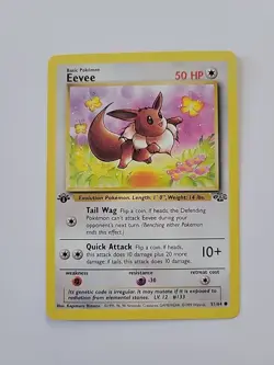Pokemon TCG Eevee Jungle Card 51/64 Regular Common 1st Edition - Image 1