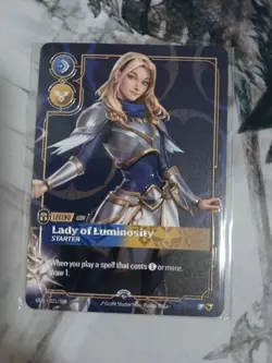 Riftbound Lux- Metal Card- 1/35 Promo- Lady of Luminosity - Bologna Exclusive - Image 1
