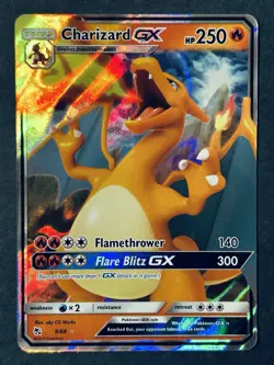 Charizard GX 9/68 Hidden Fates Ultra Rare Pokemon Card - Image 1