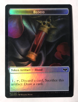 Blood 17 Spirit 02 Double-Sided Token FOIL Innistrad Crimson Vow MTG Magic NM - Image 1