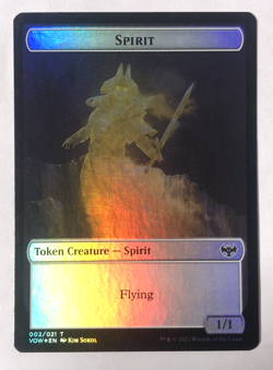 Blood 17 Spirit 02 Double-Sided Token FOIL Innistrad Crimson Vow MTG Magic NM - Image 2