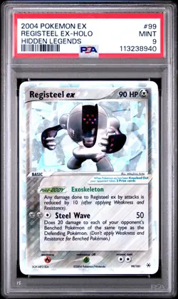 2004 POKEMON EX HIDDEN LEGENDS #99 REGISTEEL EX-HOLO PSA 9 - Image 1