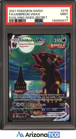 Pokemon 2021 Umbreon VMAX 215/203 Alt Art Secret Rare Evolving Skies PSA 9 - Image 1