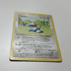 1999 Pokemon Base Set 1st Edition Porygon 39/102 Shadowless MP WOTC Wizards #39 - Image 3