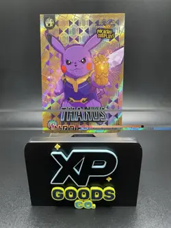 Pikachu Poncho Gold Sparkle Holo Box Hit Cracked Ice Pokemon Thanos - Image 1
