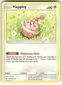 Happiny SM - Unbroken Bonds Uncommon Pokemon Near Mint or Better - Image 1