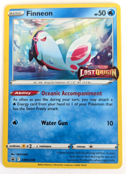 POKEMON ~ FINNEON ~ SWSH240 ~ LOST ORIGIN STAMPED PRERELEASE PROMO ~NM - Image 1
