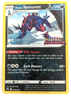 POKEMON ~ HISUIAN SAMUROTT ~ SWSH207 ~ ASTRAL RARIANCE STAMPED PROMO ~NM - Image 1