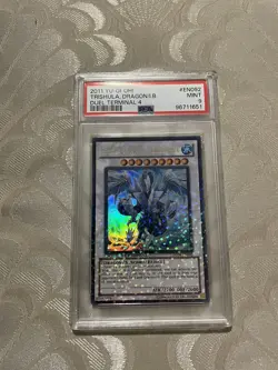 Yugioh Trishula, Dragon of The Ice Barrier DT04-EN092 Duel Terminal Rare PSA 9 - Image 1