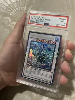Yugioh Trishula, Dragon of The Ice Barrier DT04-EN092 Duel Terminal Rare PSA 9 - Image 3