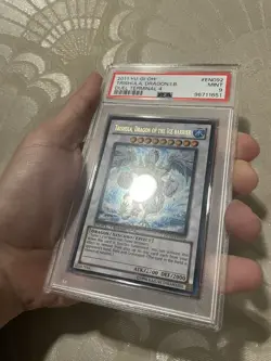Yugioh Trishula, Dragon of The Ice Barrier DT04-EN092 Duel Terminal Rare PSA 9 - Image 5