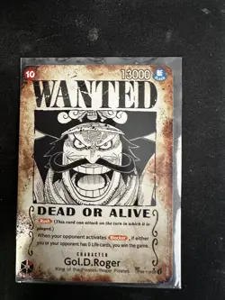 Gol D Roger OP09-118 SEC SP ENGLISH ONE PIECE Card Wanted Carrying on His Will - Image 1