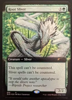 MTG English Root Sliver (Extended Art) NM Foil Secret Lair - Image 1