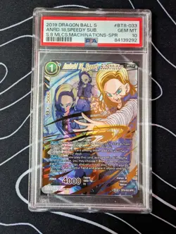 Android 18, Speedy Substitution SPR BT8-033 PSA 10 Dragon Ball Super Card Game - Image 1