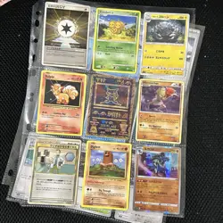 Pokemon Vintage Cards (METAL CUSTOM MEW) Binder Pages Lot - Image 1