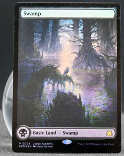 MTG Magic the Gathering Swamp (8/10) Judge Academy Gift Cards 2023 LP FOIL - Image 1
