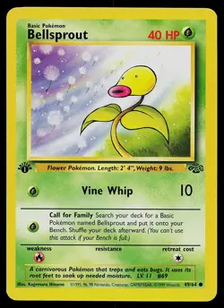 Pokemon Jungle 49/64 Bellsprout Pokemon Card 1st Edition - Image 1