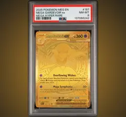 2025 POKEMON MEG EN-MEGA EVOLUTION MEGA HYPER RARE #187 MEGA GARDEVOIR EX PSA 8 - Image 1