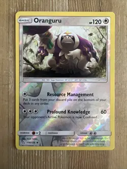 Pokemon TCG Oranguru Sun & Moon: Ultra Prism 114/156 Reverse Holo Uncommon NM - Image 1