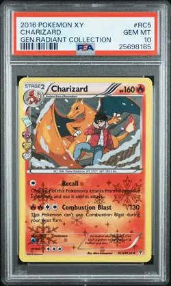 2016 POKEMON XY GENERATIONS RADIANT COLL #RC5 CHARIZARD PSA 10 - Image 1