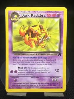 Pokemon TCG Dark Kadabra 39/82 Team Rocket Regular NM - Image 1