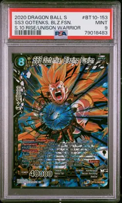 DragonBall Super Card Game SS3 Gotenks Blazing Fusion SCR 1st Ed BT10 PSA 9 / 10 - Image 1
