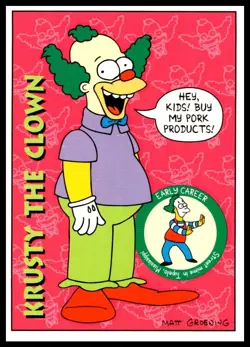 1993 SkyBox Simpsons S20 Krusty the Clown Classic TV Host Trading Card - Image 3