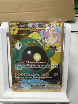 Pokemon TCG Ionos Bellibolt ex 188/159 Journey Together Gold Hyper Rare Card NM - Image 1