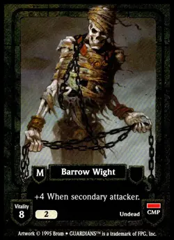 Guardians CCG Barrow Wight TCG Dagger Isle Trading Card Game - Image 1