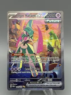 Pokemon TCG Iron Valiant EX Paradox Rift 249/182 Special Illustration Rare Card - Image 1