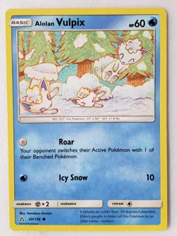 Alolan Vulpix 30/156 - PL / LP - Ultra Prism Pokemon Card - Tomokazu Komiya Art - Image 1