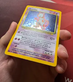 MEWTWO 10/102 Base Set HOLO rare Unlimited Pokemon TCG card - Image 2