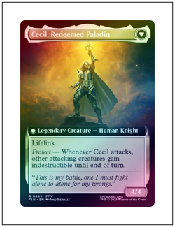 1x Cecil, Dark Knight, Extended Art Foil, Final Fantasy, Magic MTG NM - Image 2